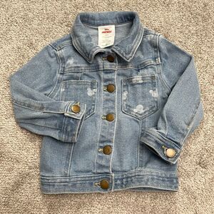 Disney Junior Mickey Minnie Mouse Denim Jacket Infant 18M Blue Graphic Casual